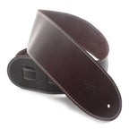 DSL Straps Classic Series Single Ply Guitar Strap 3.5in - Saddle Brown/Beige Stitch