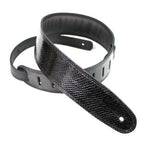 DSL Straps Exotic Series Snake Skin Guitar Strap 2.5in - Snake Skin Black