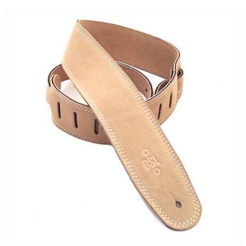 DSL Straps Premium Series Triple Suede Guitar Strap 2.5in Triple Ply - Beige