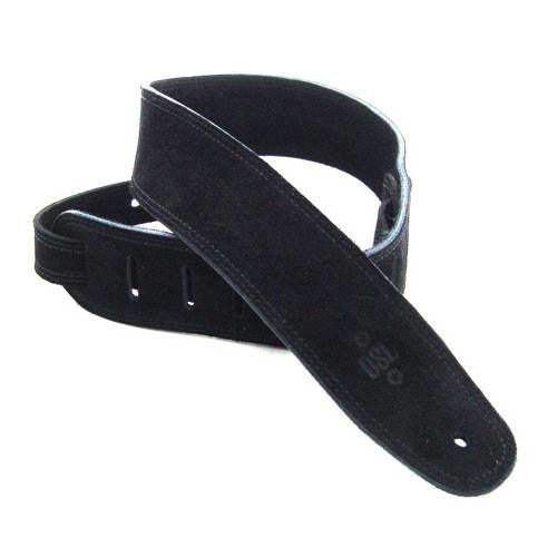DSL Straps Premium Series Triple Suede Guitar Strap 2.5in Triple Ply - Black