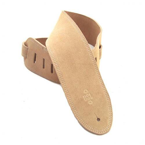 DSL Straps Premium Series Triple Suede Guitar Strap 3.5in Triple Ply - Beige