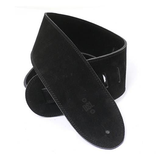 DSL Straps Premium Series Triple Suede Guitar Strap 3.5in Triple Ply - Black