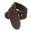 DSL Premium Triple Suede Guitar Strap 3.5" Triple Ply - Brown