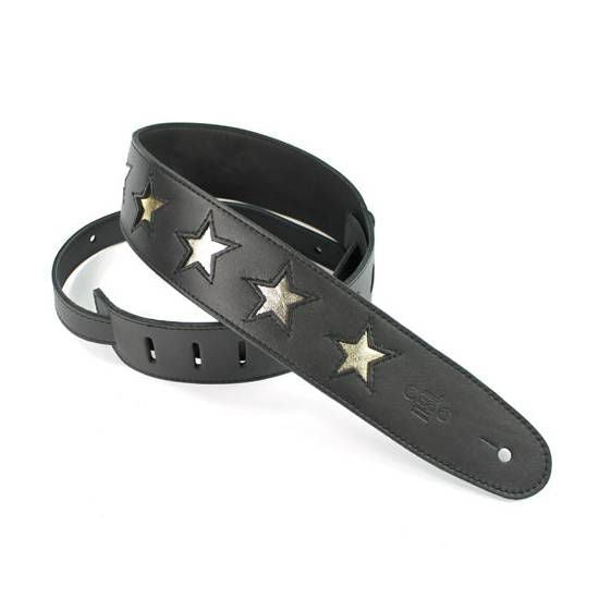DSL Straps Designers Series Star Guitar Strap 2.5in - Gold Star