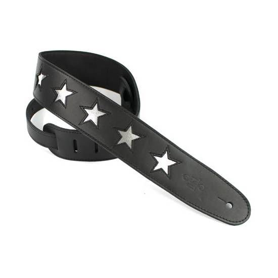 DSL Straps Designers Series Star Guitar Strap 2.5in - Silver Star