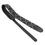 DSL Straps Metal Series Stud Metal Guitar Strap 2.5in Stud Pattern X - Black