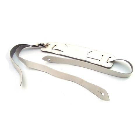 DSL Straps Classic Series Vintage Narrow Guitar Strap 1in Vintage Style - White