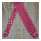 Colonial Leather Double Suede Guitar Strap - Burgundy