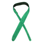 Colonial Leather 2.5 Inch Double Suede Guitar Strap - Jade