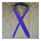 Colonial Leather 2.5 Inch Double Suede Guitar Strap - Violet