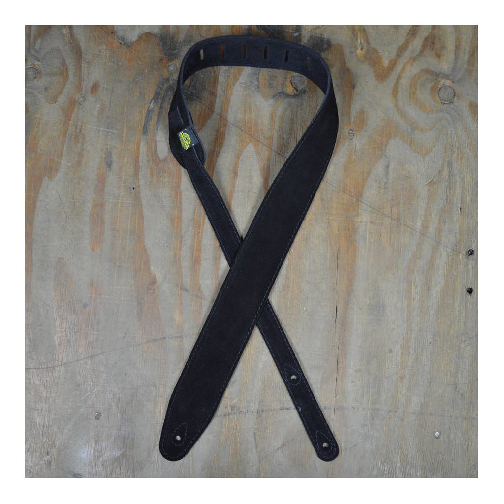 Colonial Leather Double Suede Guitar Strap - Black