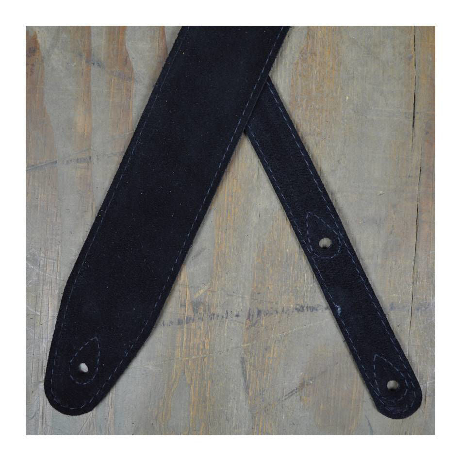 Colonial Leather Double Suede Guitar Strap - Black