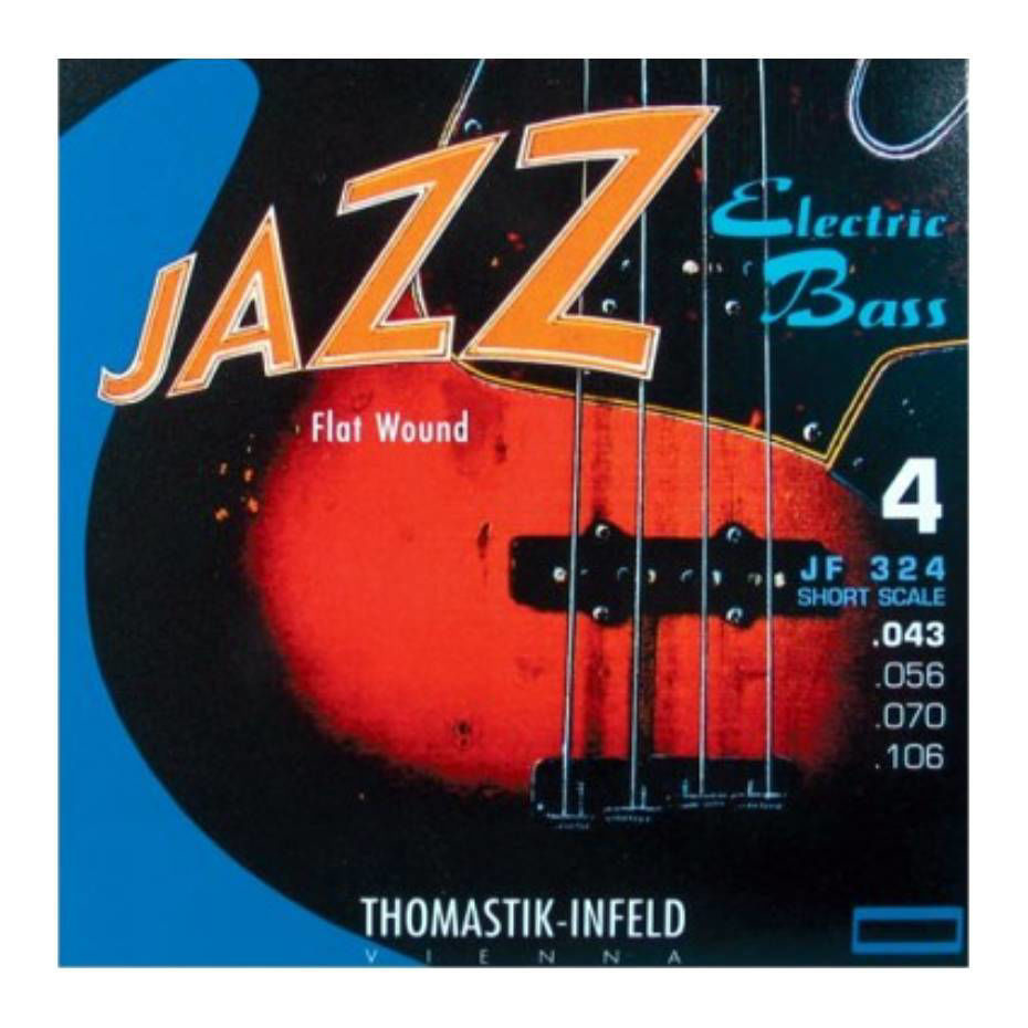 Thomastik JF324 Jazz Flat Wound 43-106 Short Scale Electric Bass Guitar String Set