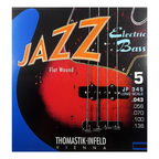 Thomastik JF345 Flat Wound 5 String 43-136 Electric Bass Guitar String Set
