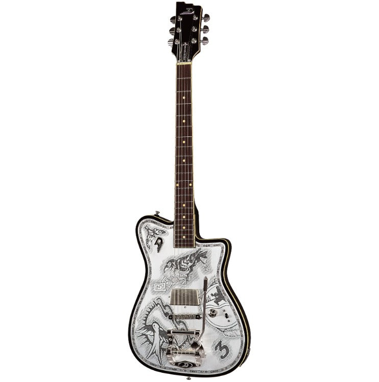 Duesenberg Alliance Series Johnny Depp Signature Electric Guitar - Black & Aluminium