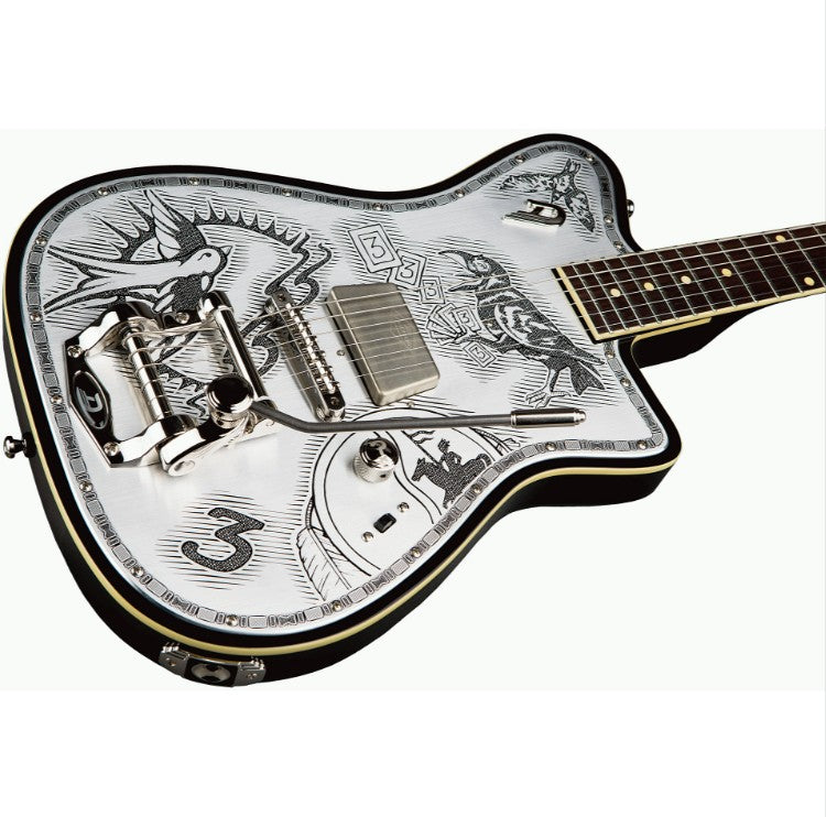 Duesenberg Alliance Series Johnny Depp Signature Electric Guitar - Black & Aluminium