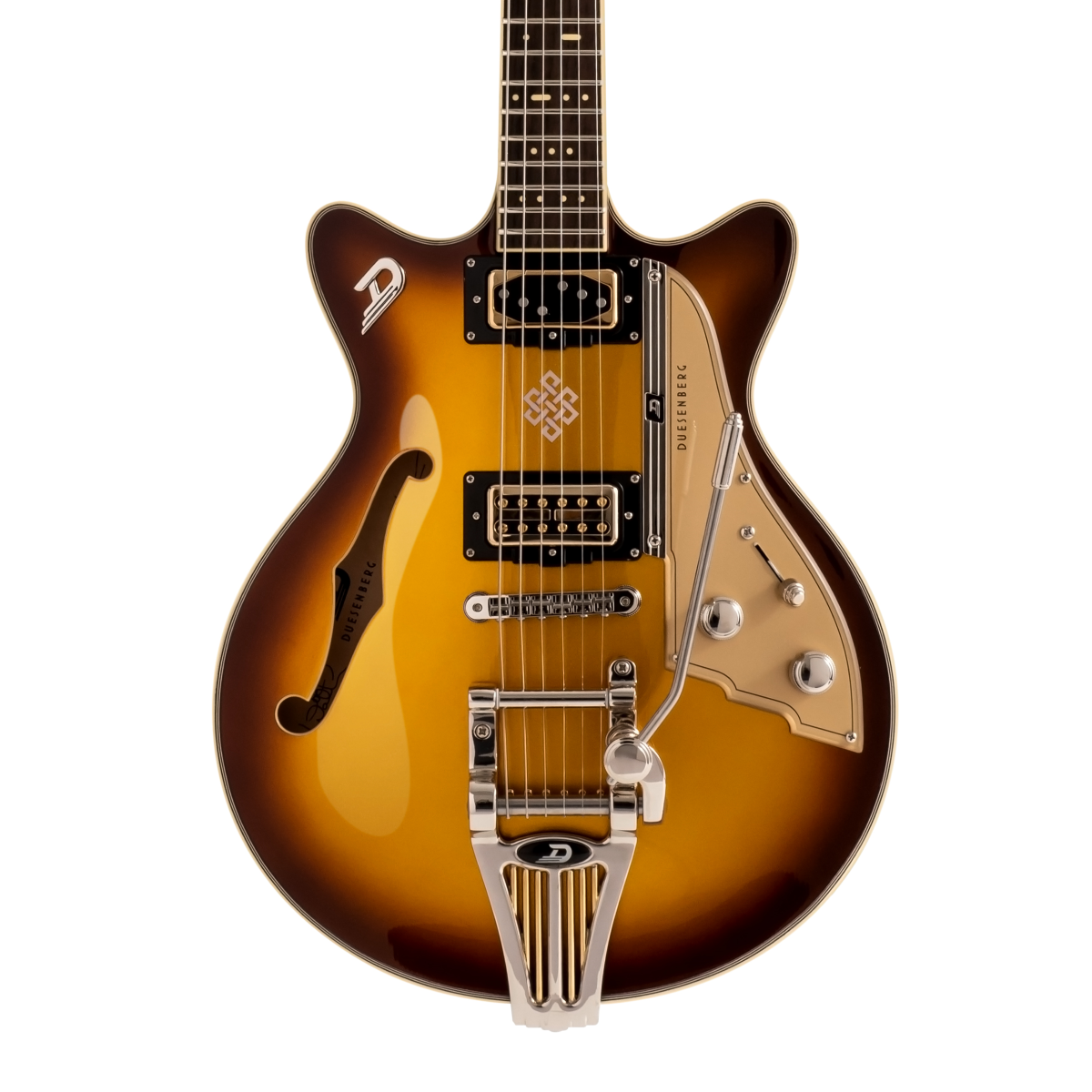 Duesenberg Alliance Series Joe Walsh Hollowbody Electric Guitar in Gold Burst