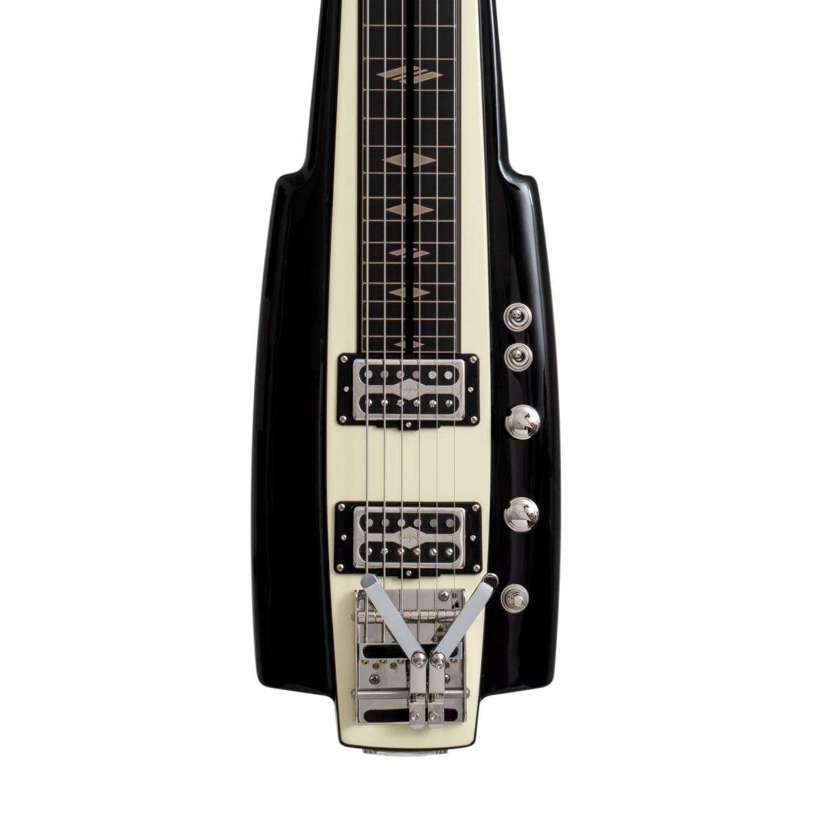 Duesenberg Fairytale Lapsteel Guitar in Split King Ivory and Black