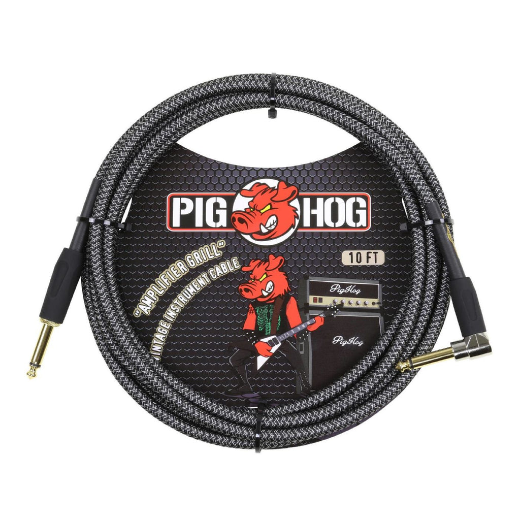 Pig Hog Instrument Cable - Right Angle - 10ft - Amp Grill