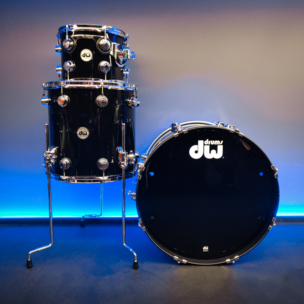 DW Collectors Maple SSC 20/10/14 3pc Drum Shell Pack - Gloss Black Finish Ply