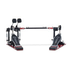 DW 5000 Series DWCP5002TDL3 left-handed double bass drum pedal with sturdy footplate and chain drive mechanism.