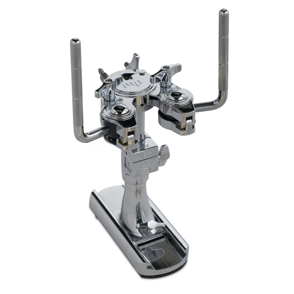 DW Bass Drum Mounted Double Tom Arm with Slide Track - Chrome