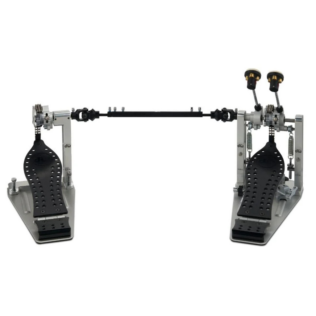 DW MFG Series Machined Chain Drive Double Bass Drum Pedal with Bag - Black