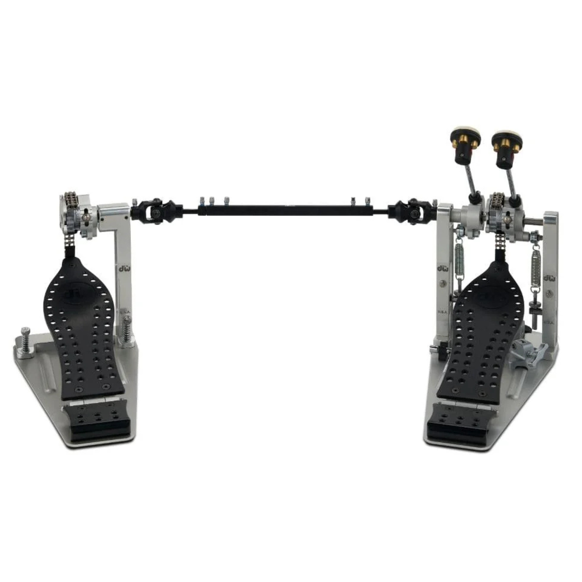 DW MFG Series Machined Chain Drive Double Bass Drum Pedal with Bag - Black