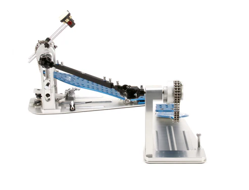DW MFG Series Machined Chain Drive Double Bass Drum Pedal with Bag - Blue