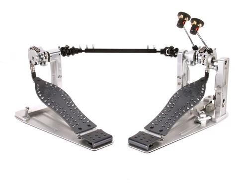 DW MFG Series Machined Chain Drive Double Bass Drum Pedal with Bag - Gray