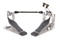 DW MFG Series Machined Chain Drive Double Bass Drum Pedal with Bag - Gray