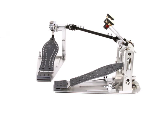 DW MFG Series Machined Chain Drive Double Bass Drum Pedal with Bag - Gray