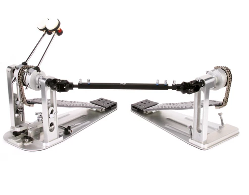 DW MFG Series Machined Chain Drive Double Bass Drum Pedal with Bag - Gray