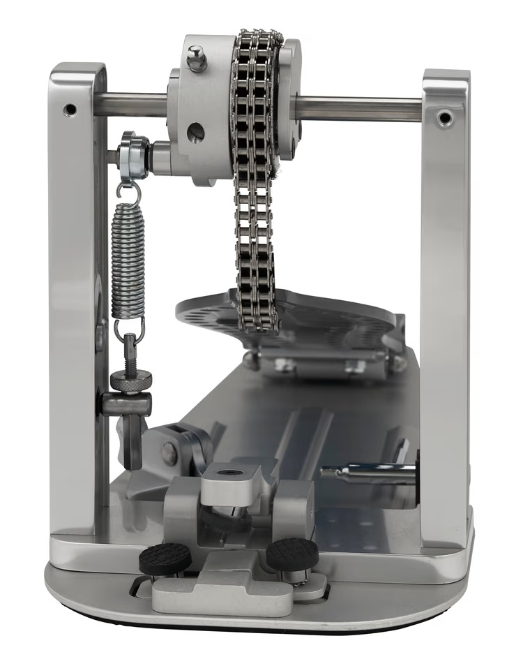 DW MFG Series Machined Chain Drive Single Bass Drum Pedal with Bag - Gray