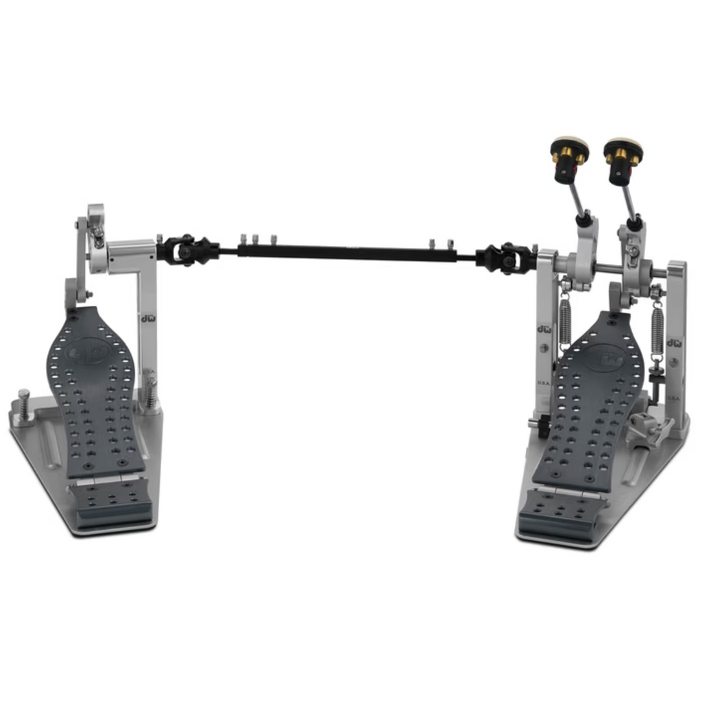 DW MFG Series Machined Direct Drive Double Bass Drum Pedal with Bag - Gray