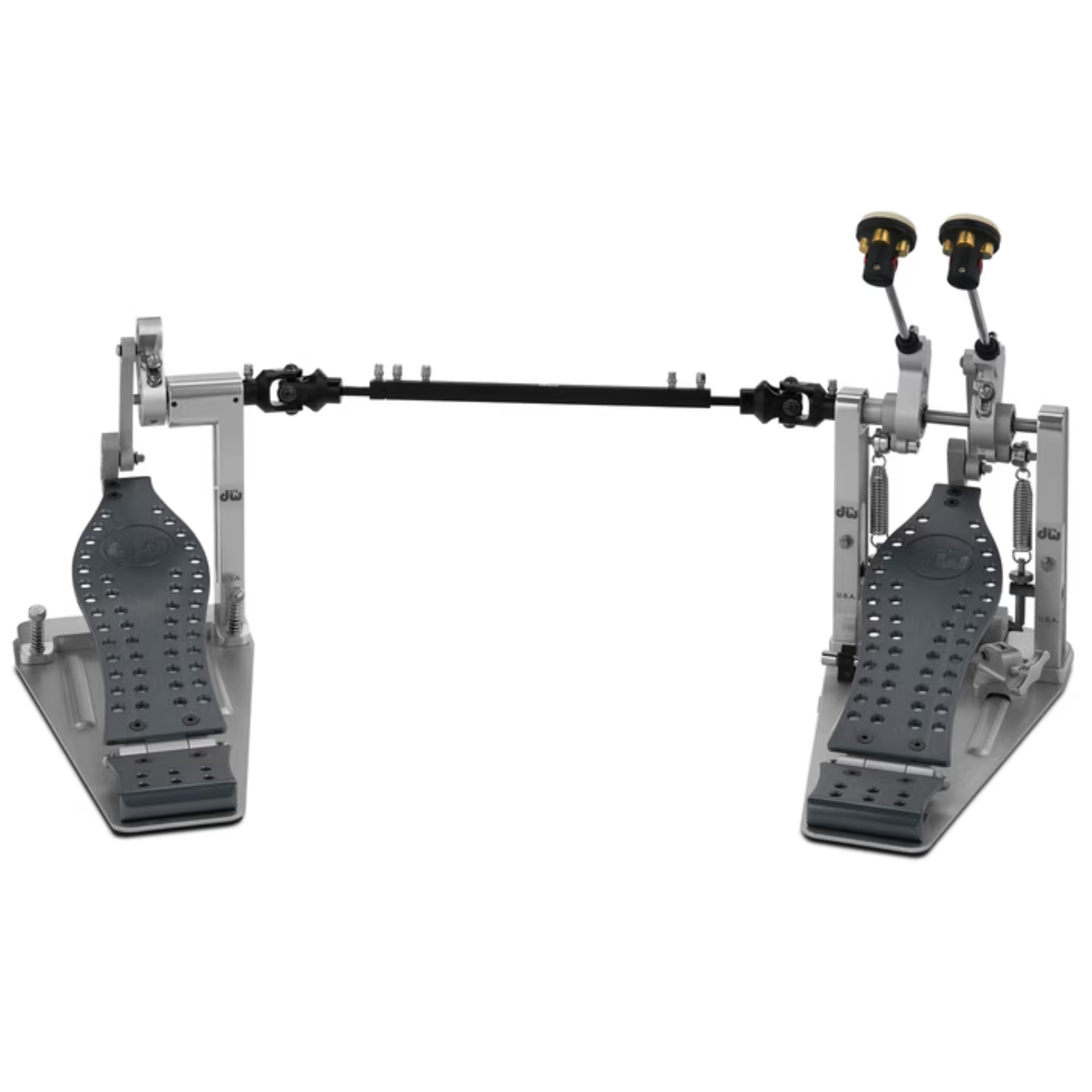 DW MFG Series Machined Direct Drive Double Bass Drum Pedal with Bag - Gray