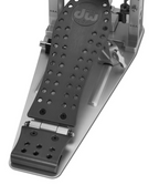 DW MFG Series Machined Direct Drive Double Bass Drum Pedal with Bag - Gray