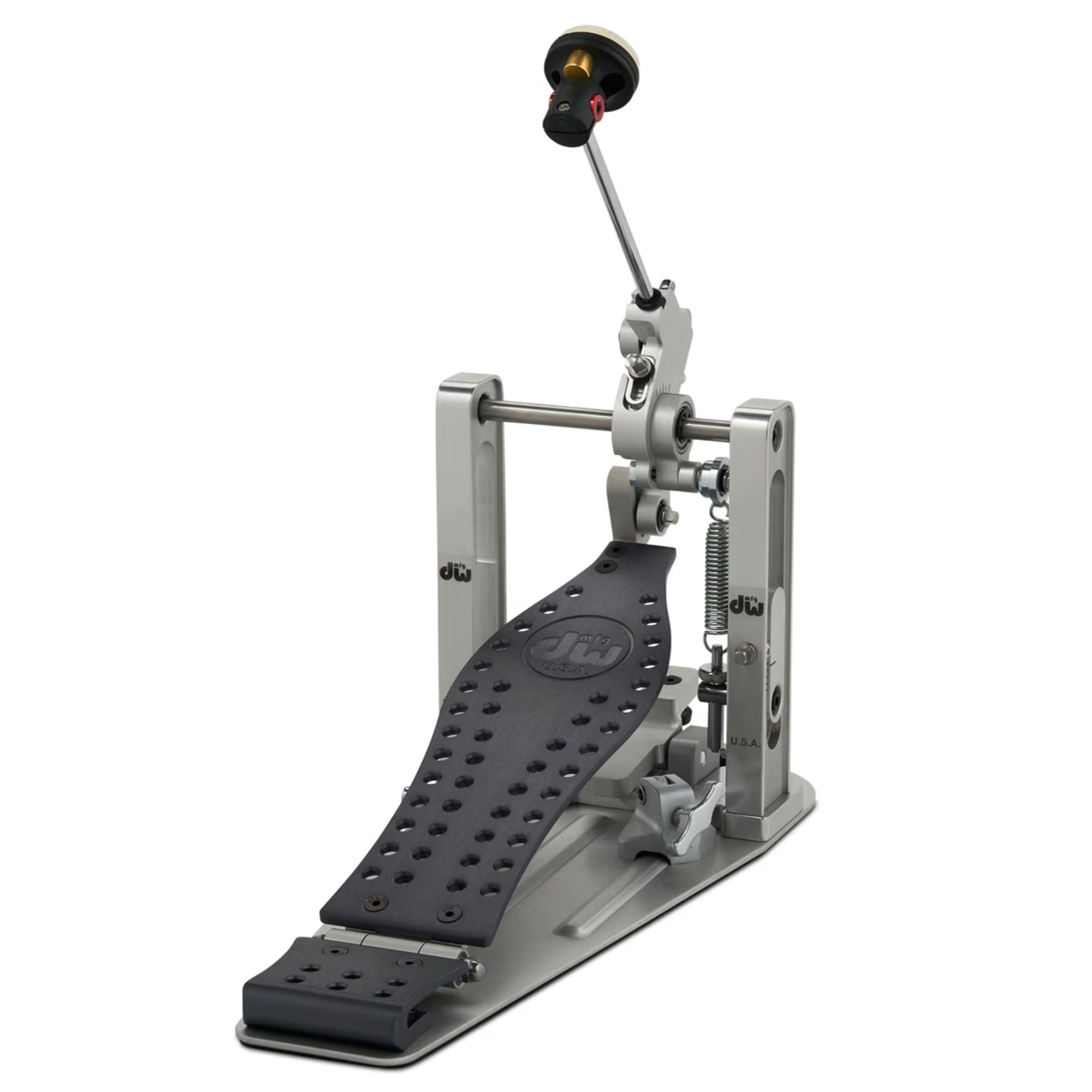 DW MFG Series Machined Direct Drive Single Bass Drum Pedal with Bag - Gray