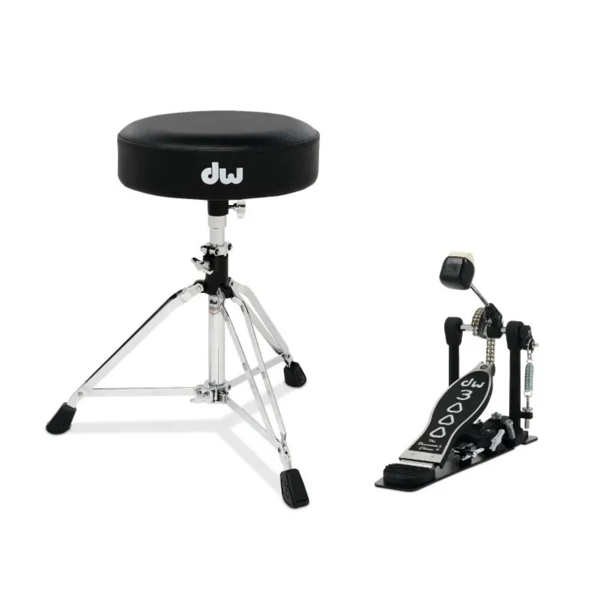 DW 3000 4pc Hardware Pack (Single Pedal, 3-leg HH Stand, SN Stand & Stool)