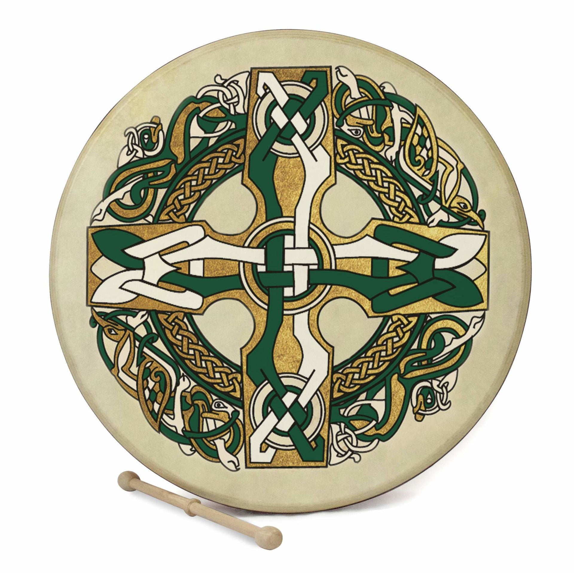 Waltons DWP1930 18in ‚ÄúGaelic Cross‚Äù Print Bodhran Pack