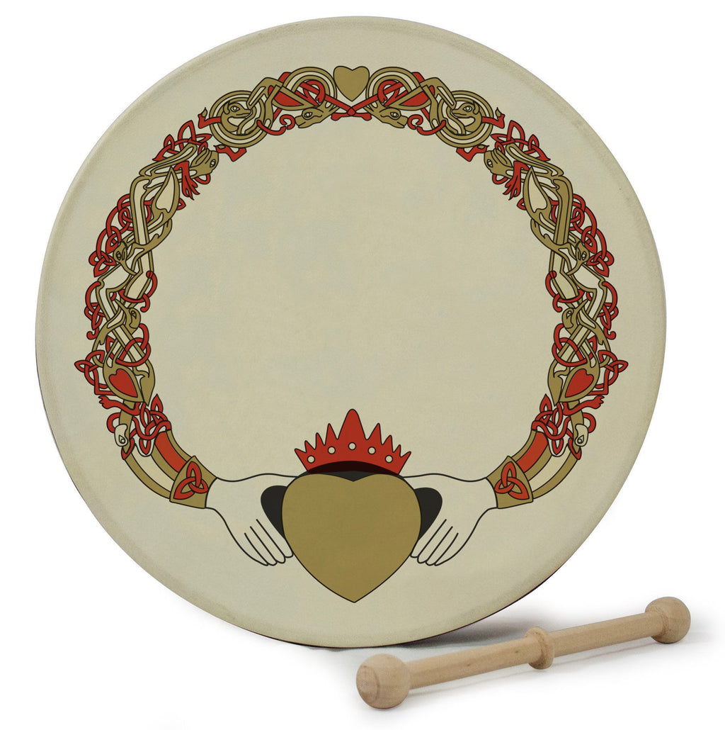 Waltons DWP1931 12in ‚ÄúCladdagh‚Äù Print Bodhran Pack