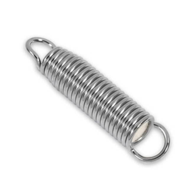 DW high tension drum hardware spring with felt insert, used for drum tuning and stability, in a close-up view.