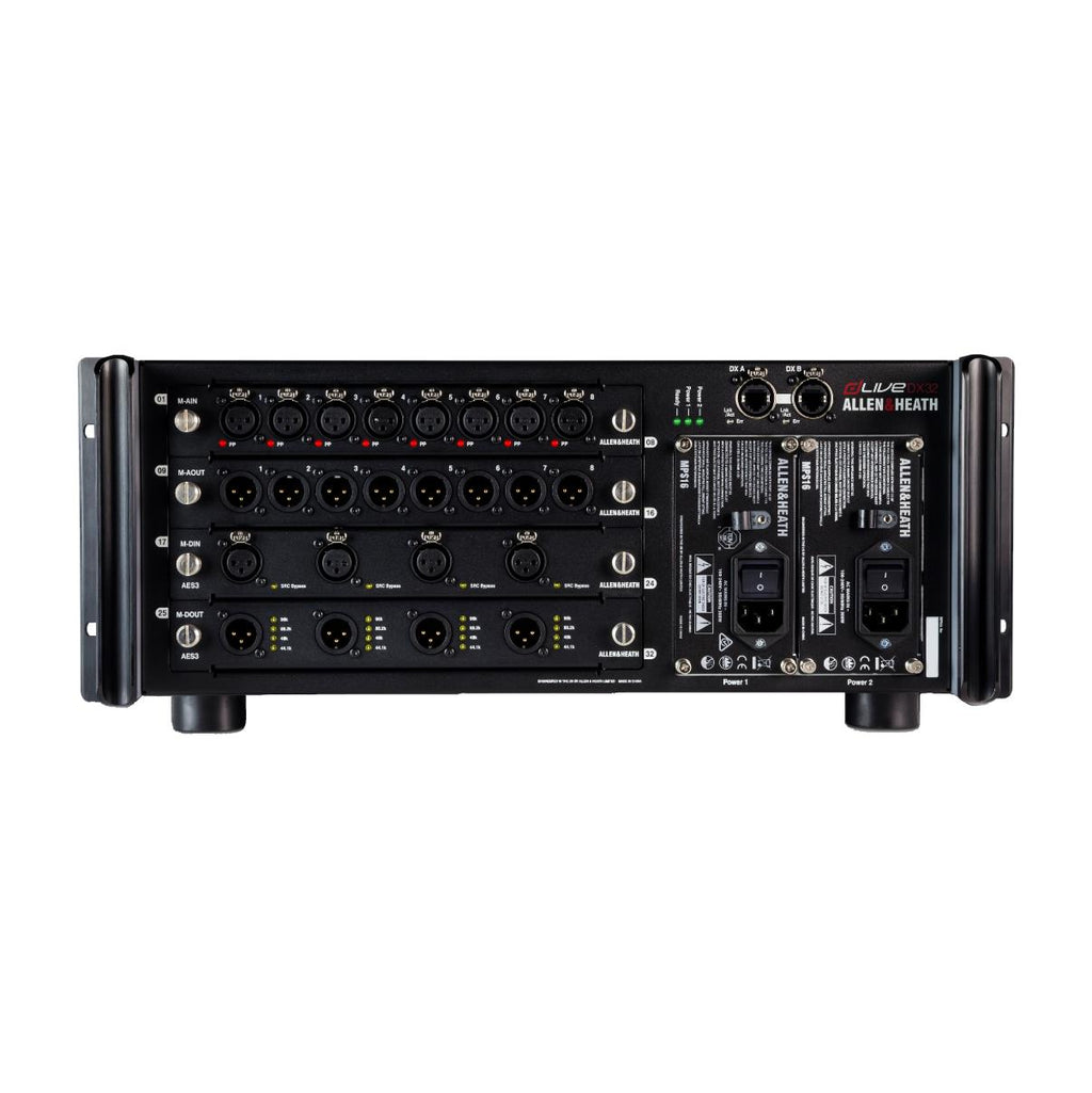Allen & Heath dLive DX32 expander frame with 4 module capacity and 1 PSU (SQ, dLive)