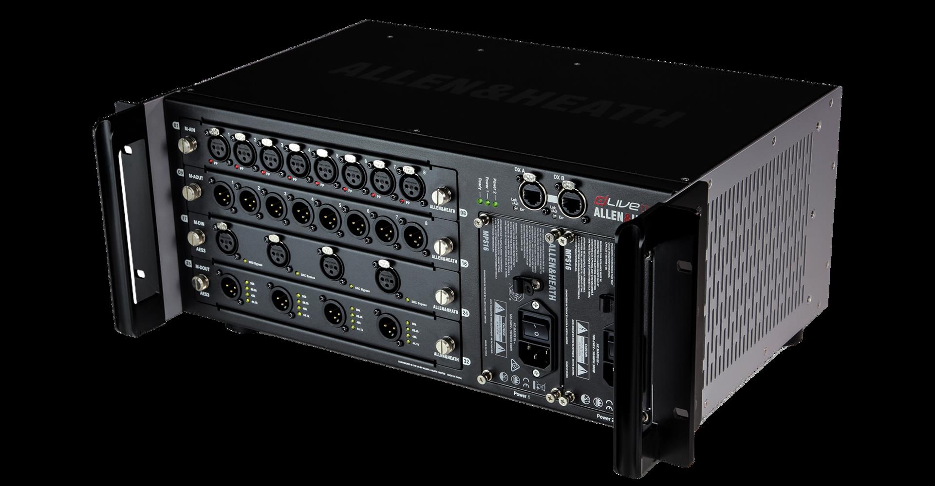 Allen & Heath dLive DX32 expander frame with 4 module capacity and 1 PSU (SQ, dLive)