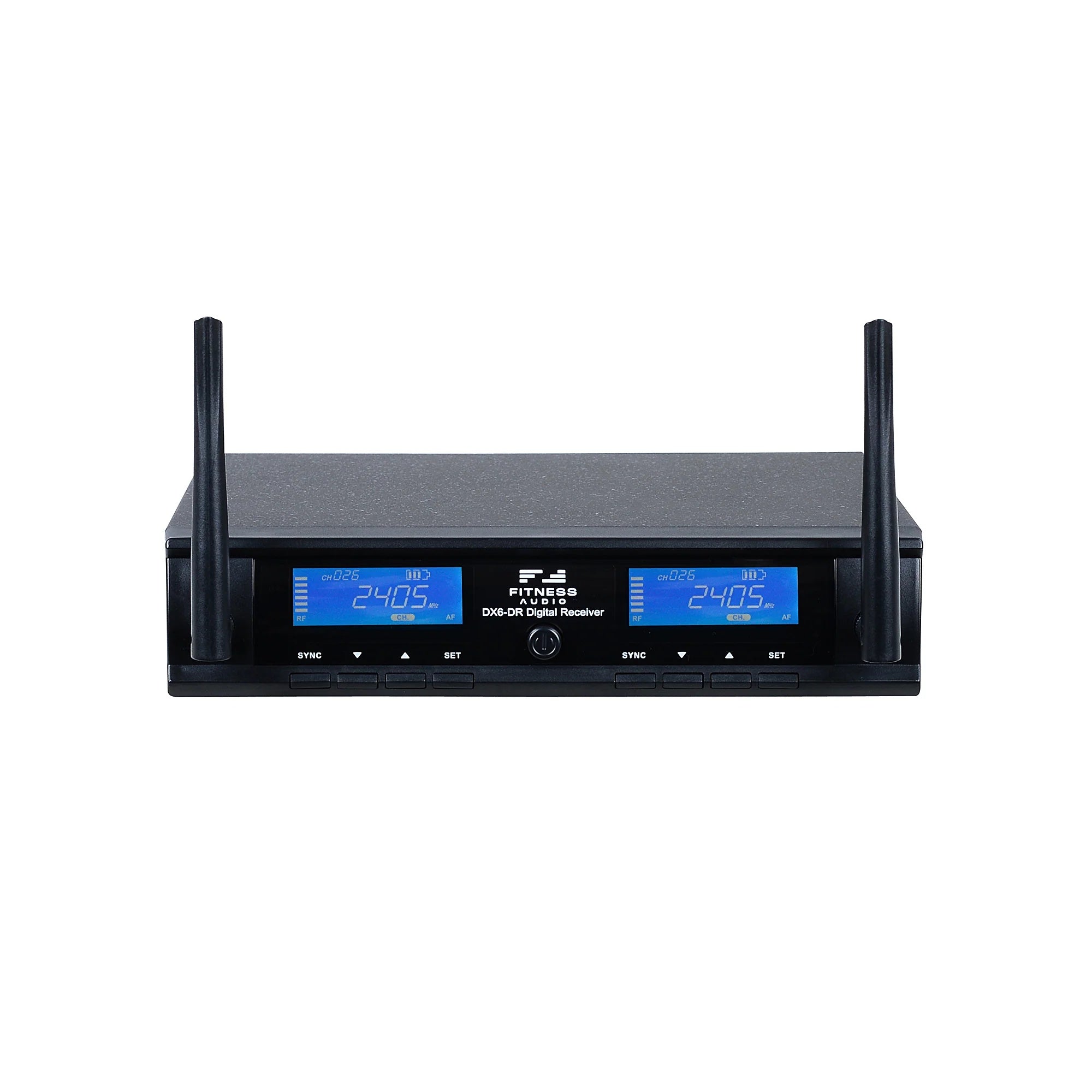 Fitness Audio DX6 2-Ch Digital Wireless Microphone System with Rack Mount Kit - 2.4GHz