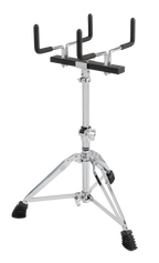 Dxp marching snare drum stand with adjustable arms and sturdy metal construction for secure drum support.