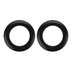 Pair of Black Ahead Bass Drum O's HBL-2 2-inch hole port rings for drum bass drums, shown in a natural close-up.