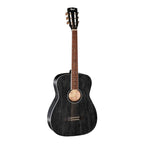 Cort AF590MF Bop All Mahogany Concert Acoustic Guitar with Pickup - Black Open Pore