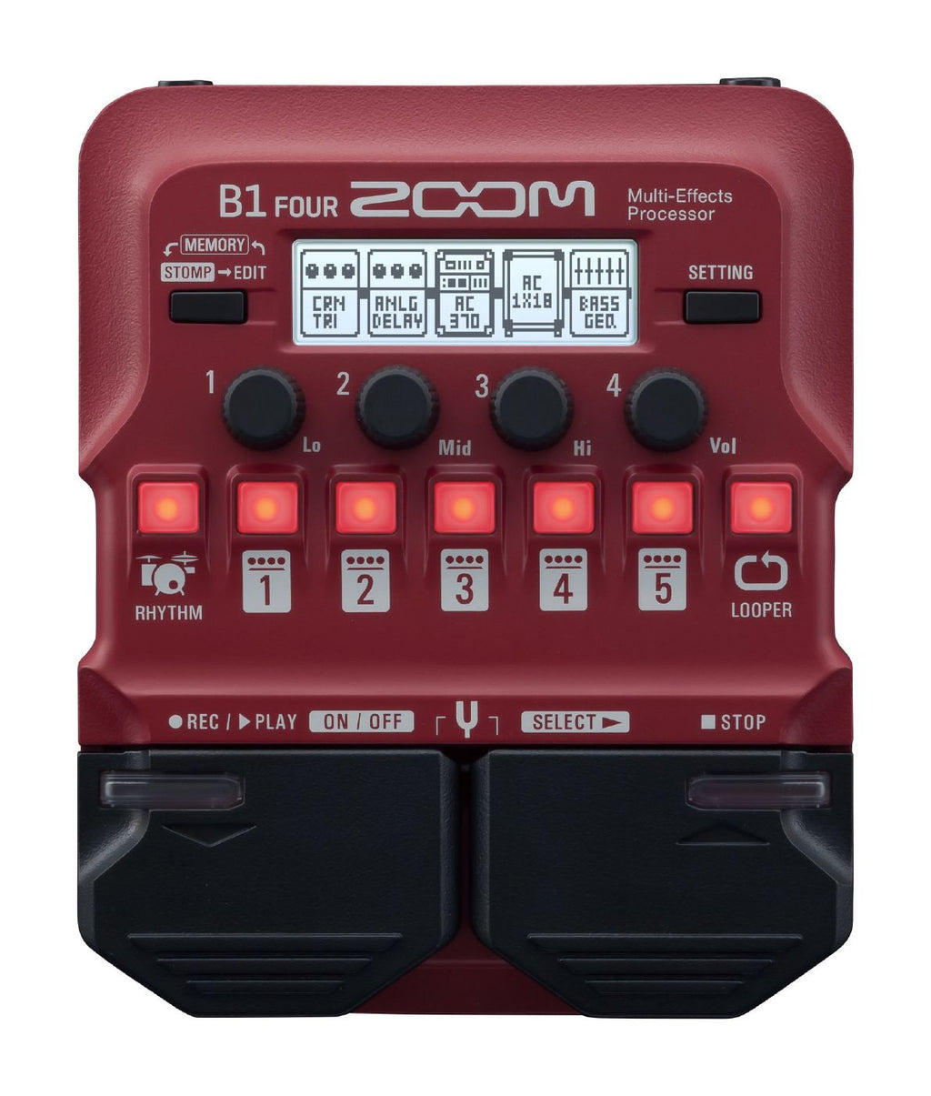 Zoom B1 Four Bass Amp Modeler and Multi-Effects Pedal