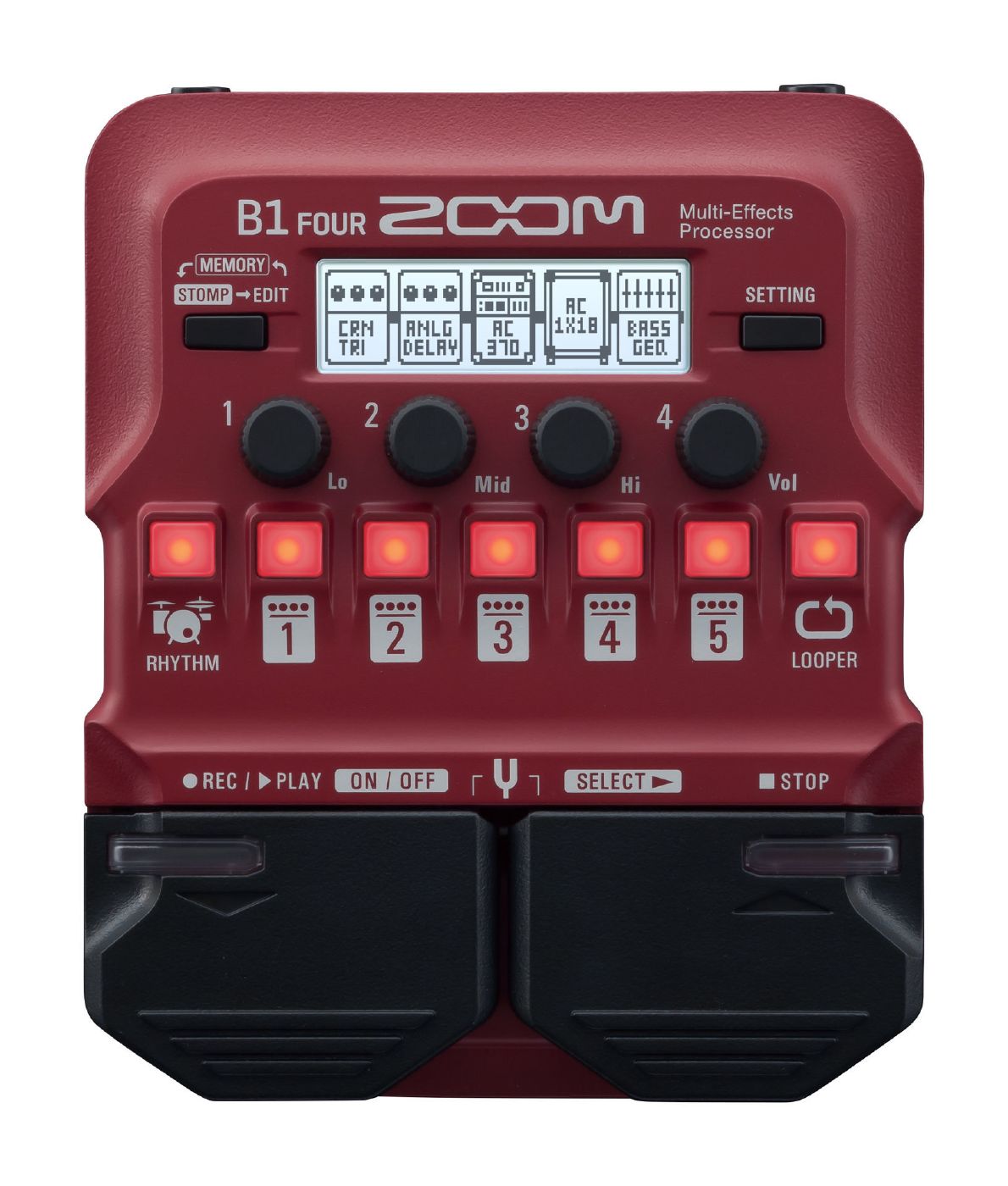Zoom B1 Four Bass Amp Modeler and Multi-Effects Pedal